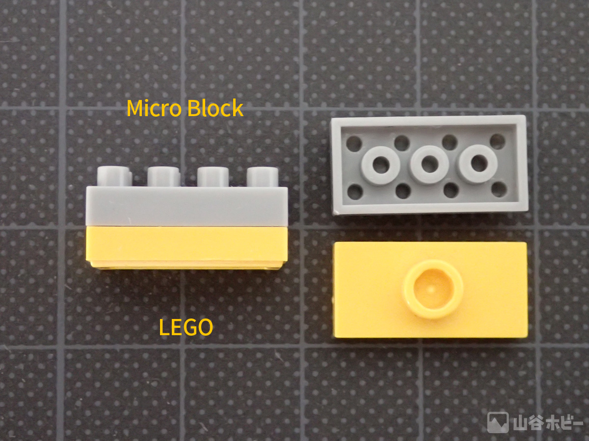 マイクロブロックは、レゴの特定部品にぴったりはまる